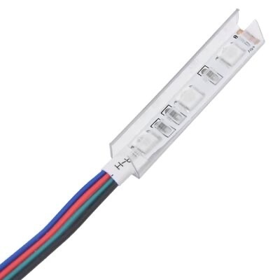 Tira de luz LED com cinco LEDs e cabo tricolor
