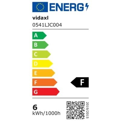 Etiqueta de eficiência energética da UE com classificação F para vidaxl