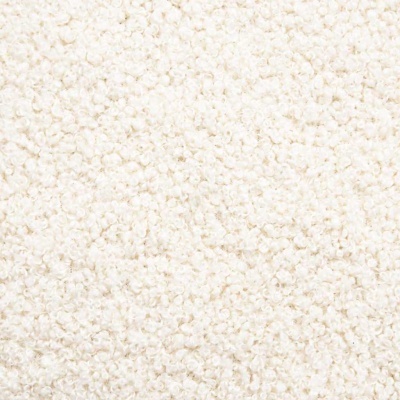 Tecido branco/bege claro com textura felpuda e padrão de pequenos anéis