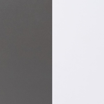 Superfícies retangulares cinza escura texturizada e branca lisa lado a lado