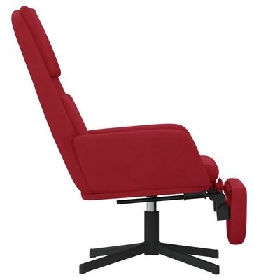 cadeira reclinável vermelha com base preta