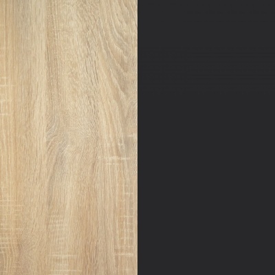 Textura madeira clara ao lado de superfície preta lisa