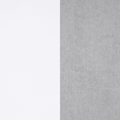 Imagem com metade esquerda branca e metade direita cinza clara texturizada