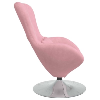Cadeira moderna cor de rosa com base metálica redonda