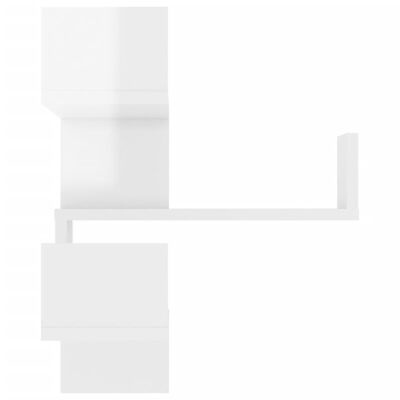 Suporte branco de parede geométrico com barra horizontal