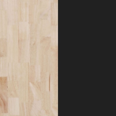 Superfície de madeira clara e superfície preta fosca lado a lado