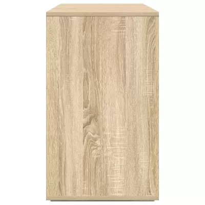 Móvel de madeira clara com padrão de vetas naturais e design simples