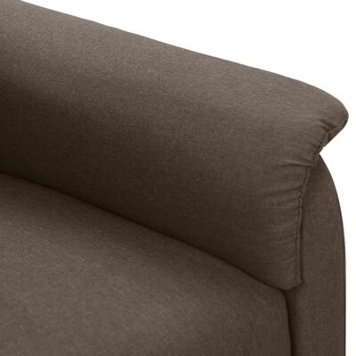 Almofada de encosto de sofá de tecido castanho com textura lisa