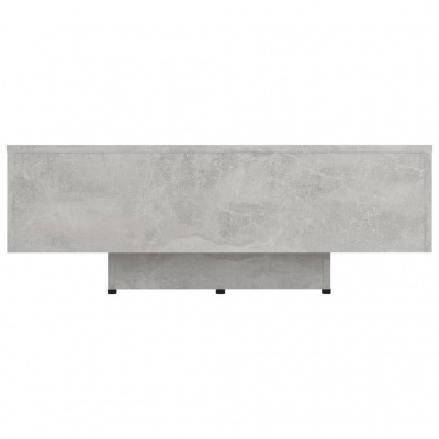 Móvel suspenso cinza estilo concreto com base retangular central.