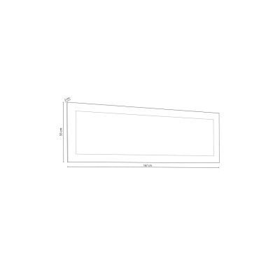 desenho técnico de moldura retangular com medidas 56x167 cm