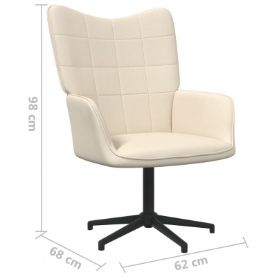 Cadeira de escritório creme com base preta e padrão quadriculado