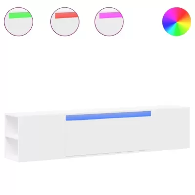 Caixa branca com tampa azul e círculos coloridos acima