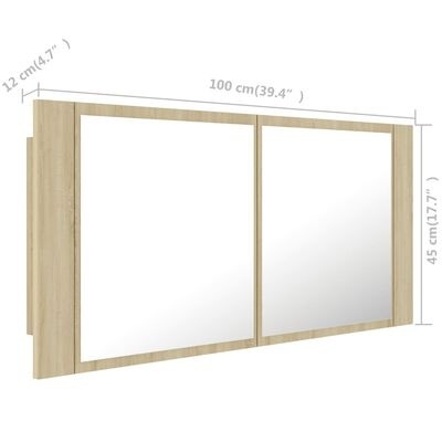 Espelho de parede retangular com moldura de madeira clara e duas partes espelhadas