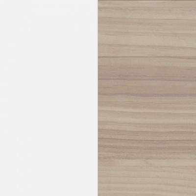 Metade da imagem branca lisa, metade com padrão de madeira clara