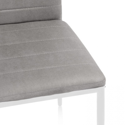 Cadeira cinzenta com estrutura branca