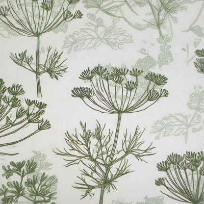 Padrão floral verde e branco