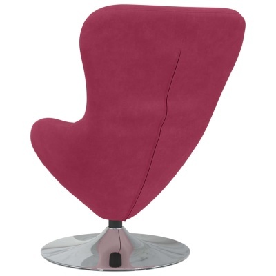 Cadeira giratória cor-de-rosa com base metálica redonda