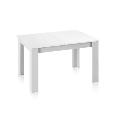 Mesa branca retangular com pernas quadradas