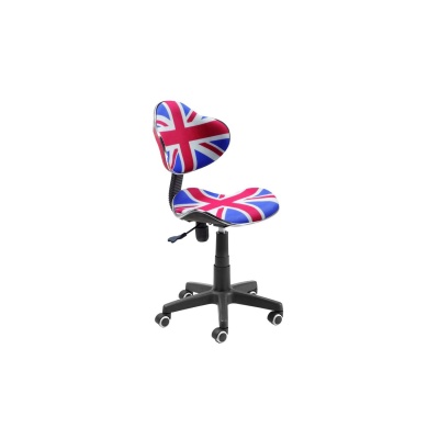 Cadeira de escritório com tecido da bandeira do Reino Unido