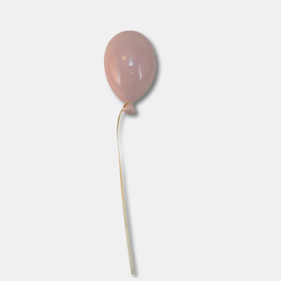 Balão rosa claro com fita branca