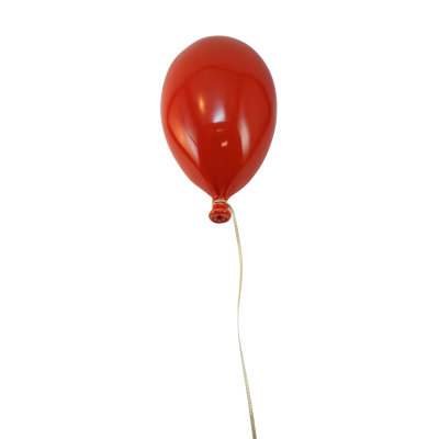 Balão vermelho brilhante com cordão fino