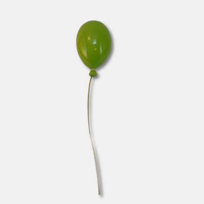 Balão verde com cordão branco