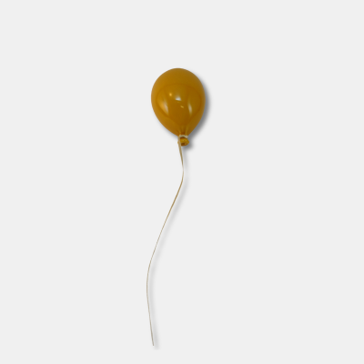 Balão castanho com cordão branco