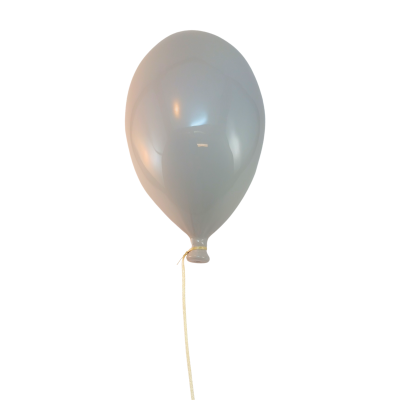 Balão cinzento claro de latex com cordão branco