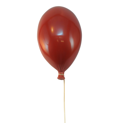 Balão vermelho brilhante com cordão