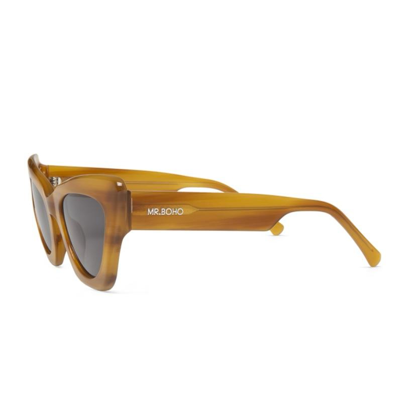 Óculos de sol castanho amarelo MR. BOHO com lentes escuras