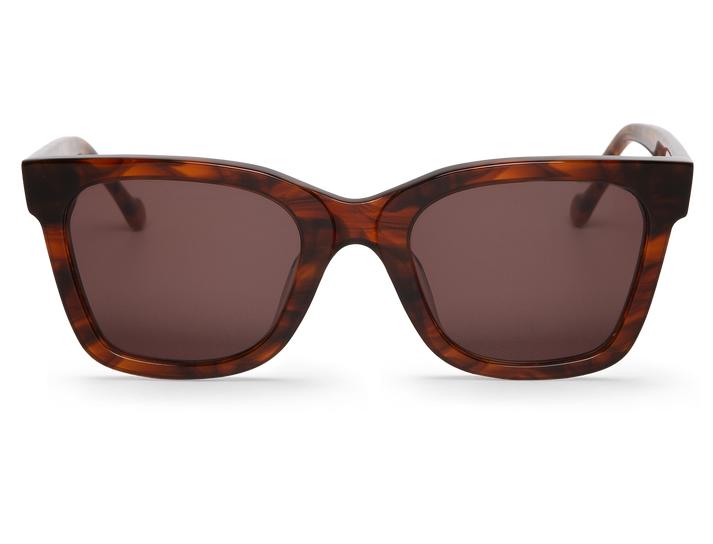 Óculos de sol tartaruga com lentes escuras