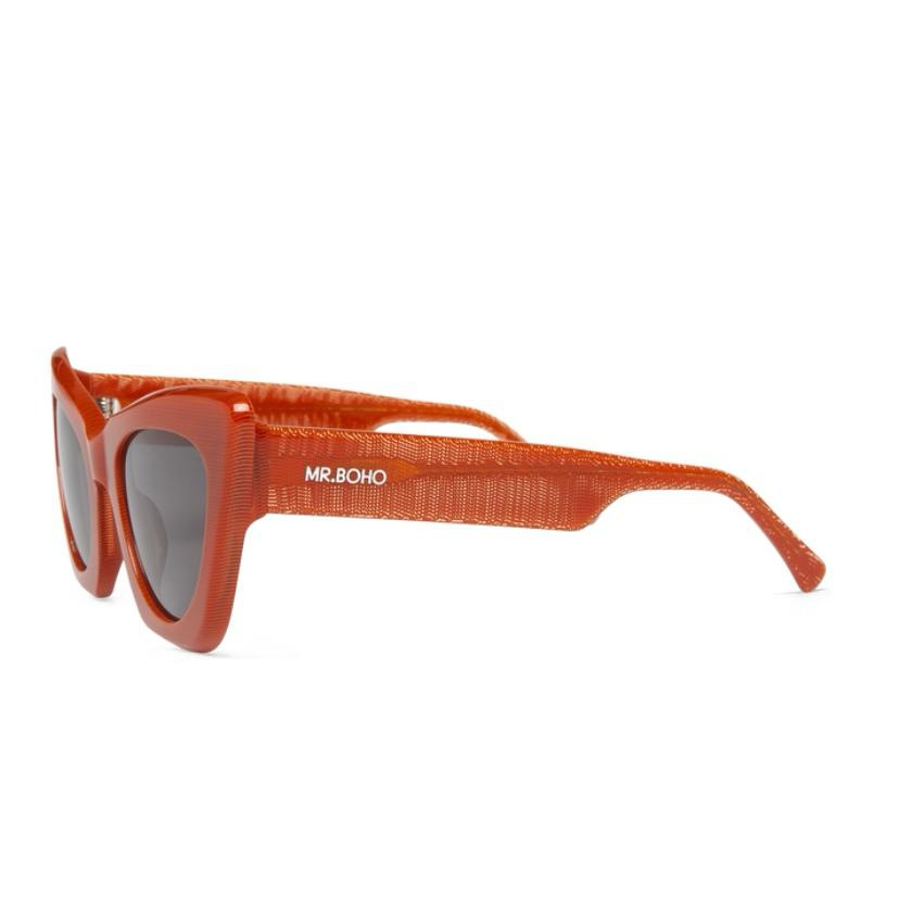 Óculos de sol laranja texturizados MR.BOHO
