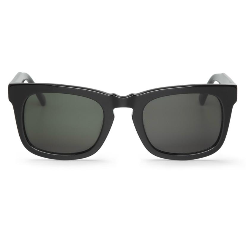 Óculos de sol quadrados pretos com lentes escuras