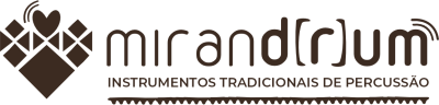 Logótipo castanho da marca Mirandrum instrumentos tradicionais de percussão