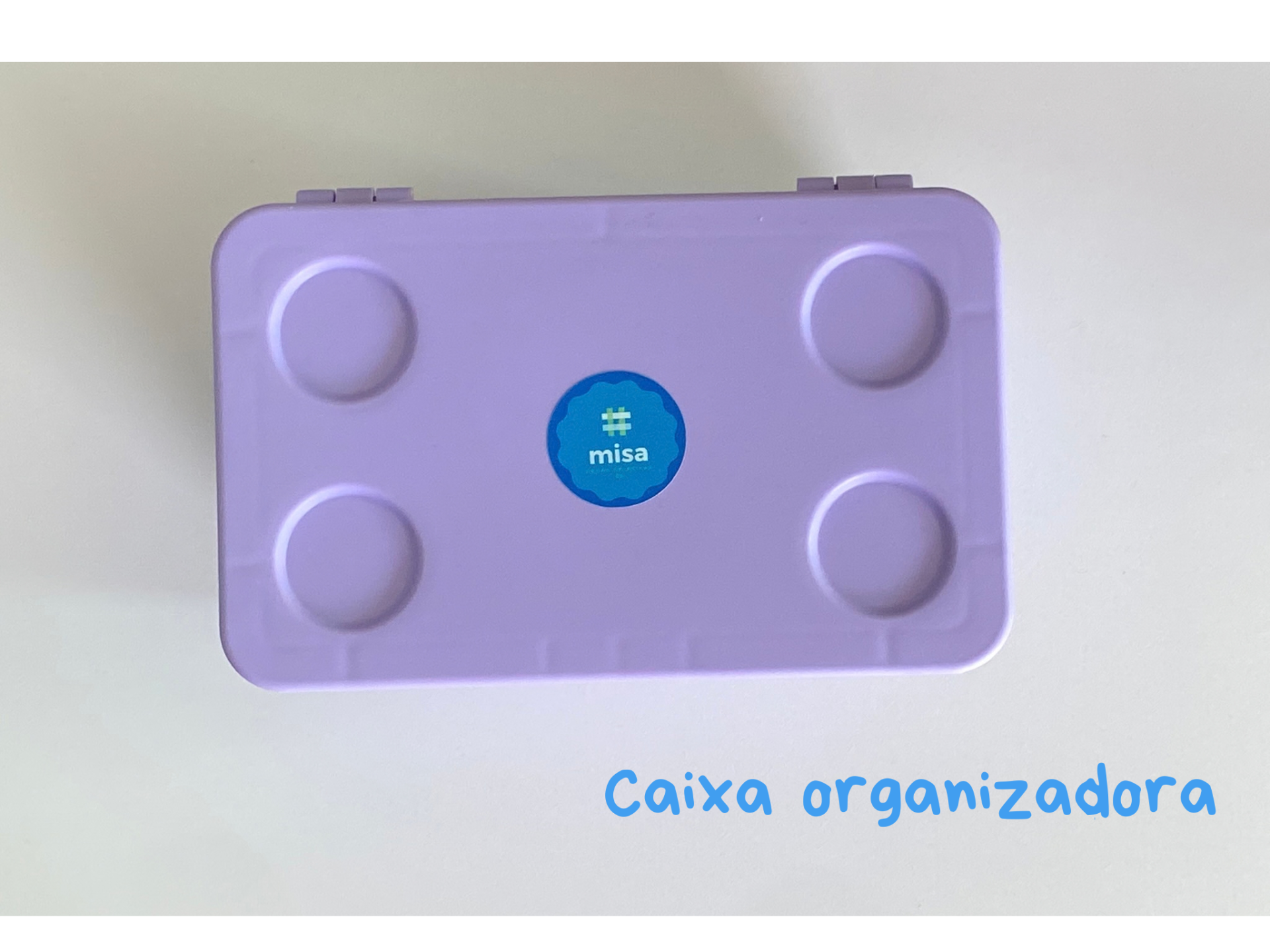 Kit Fidget Toys + Alfabetos + Régua de Leitura Caixa organizadora lilás com relevo circular e autocolante azul misa