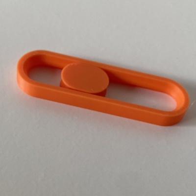 Clipe deslizante de plástico laranja oval