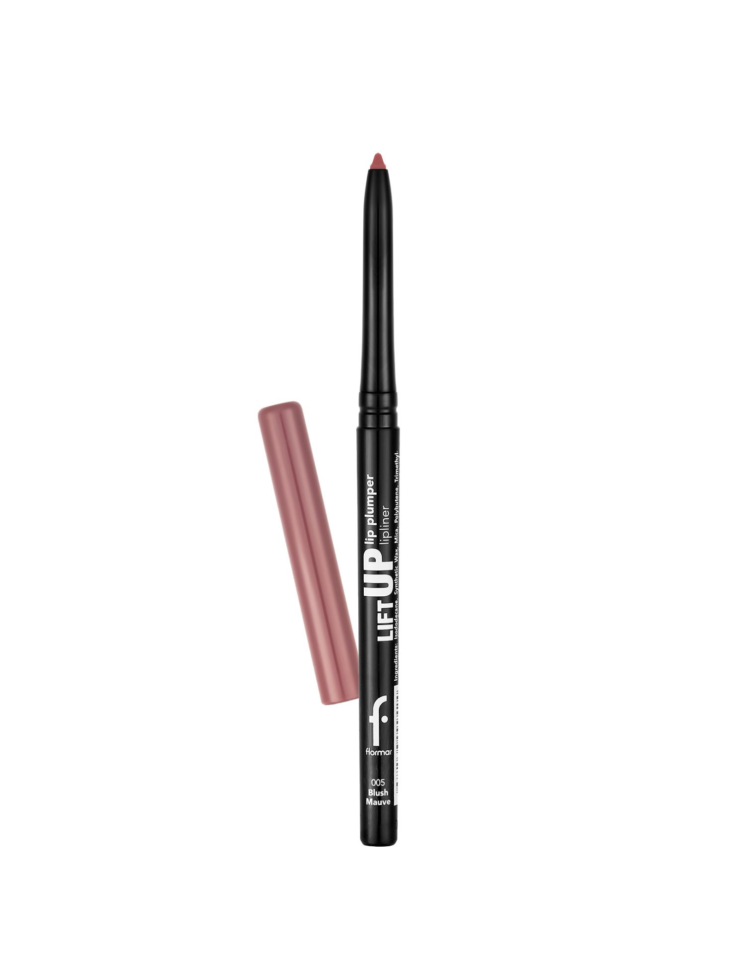 Lápis de boca Flormar Lift Up cor Blush Mauve com tampa rosa claro