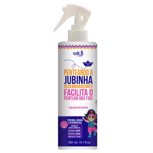 Desembaraçante Widi Care Penteando a Jubinha 300 mL com frasco branco e spray