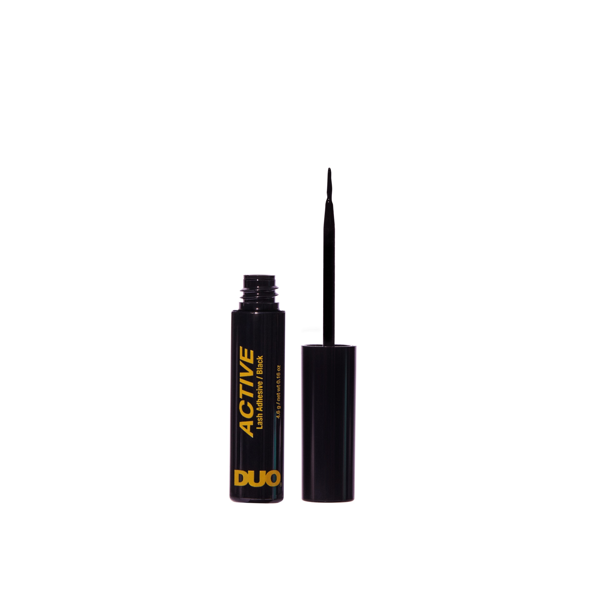 Eyeliner líquido preto DUO ACTIVE com pincel aplicador aberto