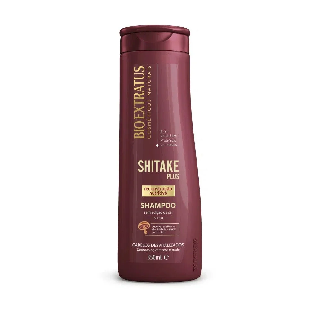 Champô Bio Extratus Shitake Plus 350ml, frasco vinho