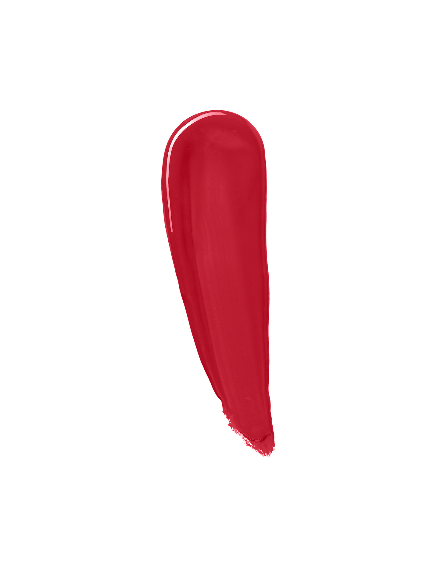 Mancha de batom vermelho líquido cremosa