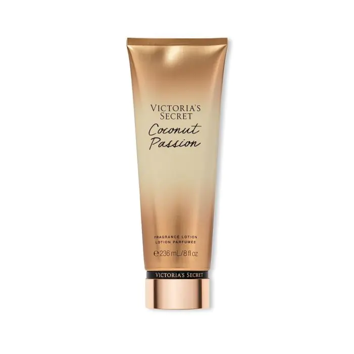 Loção perfumada Victorias Secret Coconut Passion em tubo dourado
