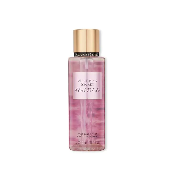 Frasco de névoa perfumada rosa Victorias Secret com tampa dourada