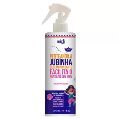 Desembaraçante Widi Care Penteando a Jubinha 300 mL com frasco branco e spray