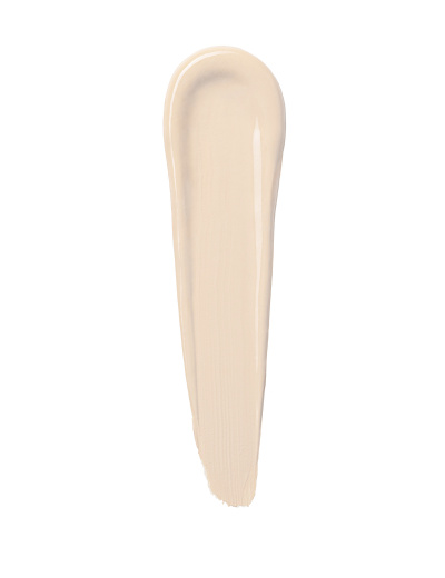 Amostra de creme ou base de cor bege clara com textura cremosa.