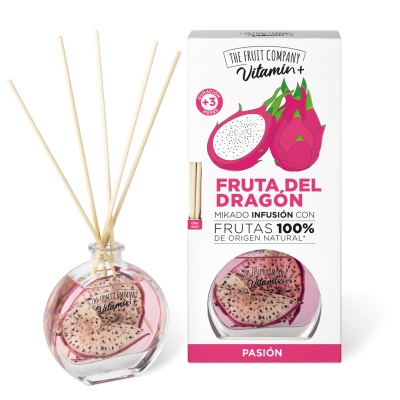 Difusor Mikado The Fruit Company Vitamin+ Fruta del Dragón com varetas de madeira