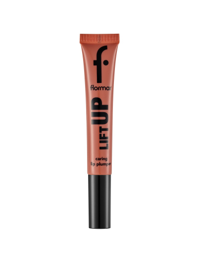 Tubo de cosmético castanho claro com tampa preta