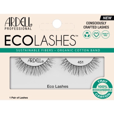 Par de pestanas falsas Ardell Eco Lashes número 451 em embalagem reciclável