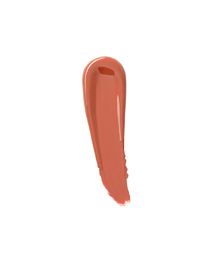 Traço longo de batom castanho rosado cremoso