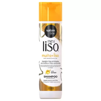 Frasco de shampoo Salon Line Meu Liso Muito + Liso 300ml